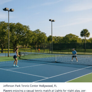 Jefferson Park Tennis Hollywood court view
